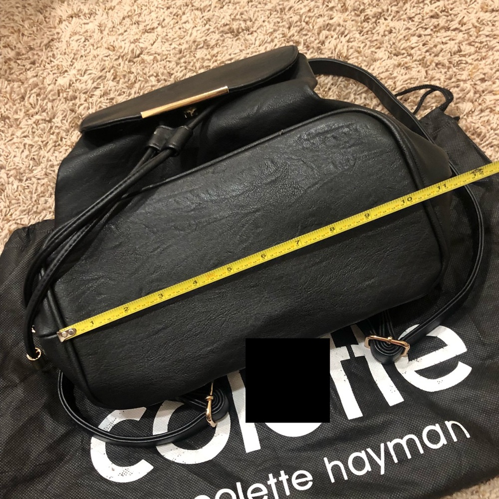 Black with Gold Fashion Backpack - Picture 5 of 7